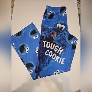 Cookie Monster Pajama Pants Sz M Brief Insanity